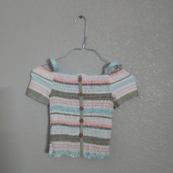 Striped Off-Shoulder Kids Top ( Box Gs ) - Picture 1 of 3